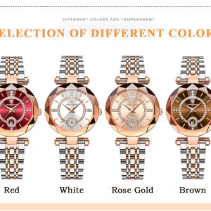 POEDAGAR-Luxury Diamond Quartz Watch for Women, High Quality, Waterproof, Stainless Steel, with Box